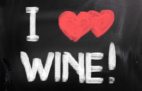 I love wine concept Stock Illustration