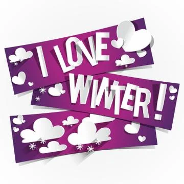 I Love Winter Stock Illustration