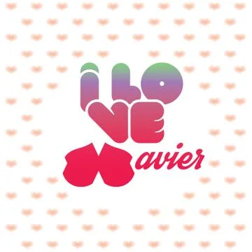 I love Xavier Stock Illustration