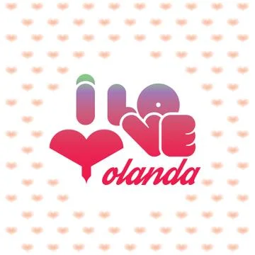 I love Yolanda Stock Illustration