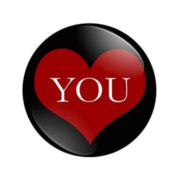 I love you button Stock Illustration