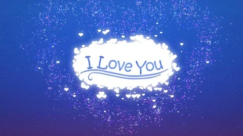 I Love You - Cloud Stock Footage 85271536