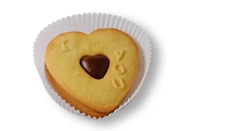 I love you cookie Stock Footage 8907375