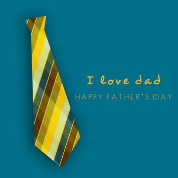 I Love You Dad Message Text Happy Father's Day Greeting Card with colorful .. Illustrazione stock