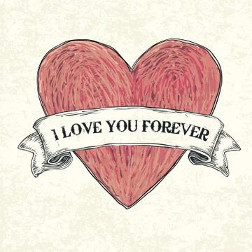I love you forever. vector illustration, eps10 Illustrazione stock