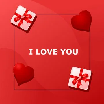 I Love You Giftcard AD282 Stock Illustration