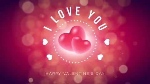 I love you. Happy Valentine's Day Stock Footage 100593053