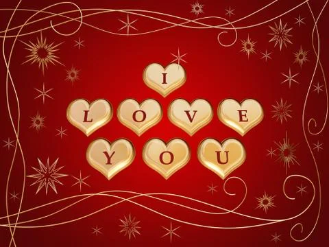 I love you Stock Illustration