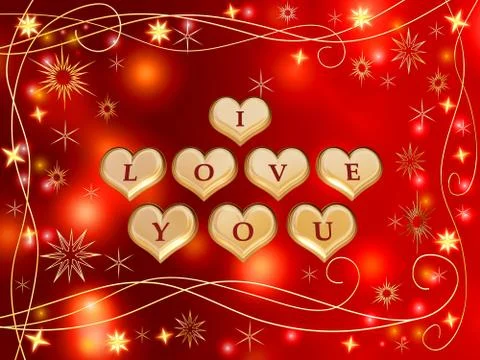 I love you Stock Illustration