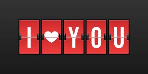I Love You Stock Illustration