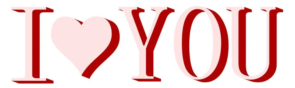 I love You Stock Illustration