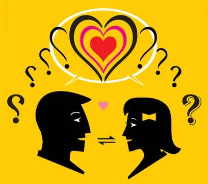 I LOVE YOU. Interaction Stock Illustration