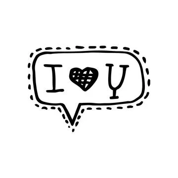 I love you Isolated vector illustration in patch speech bubble style. Great Ilustración de archivo