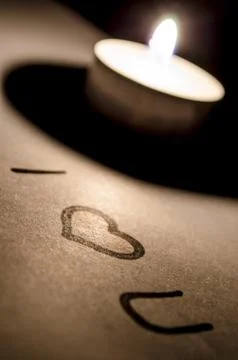 I love you note Stock Photos