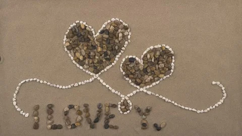 I Love You Stone Message Stock Footage 330793000
