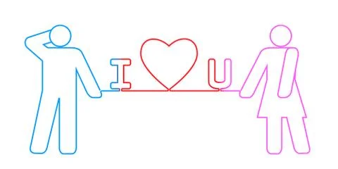 'I love you' string Stock Illustration