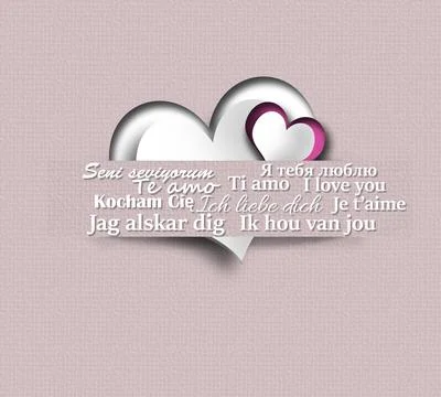 I love you text in different languages Stock Illustration