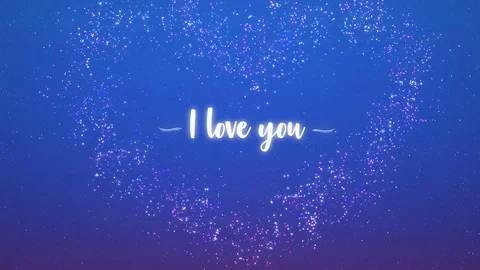 I Love You - Text Stock Footage 85274307