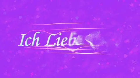 "I Love You" text in German "Ich Liebe Dich" formed from dust and turns to dust Stock Footage 71380497