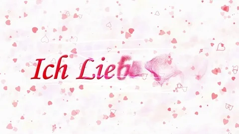 "I Love You" text in German "Ich Liebe Dich" formed from dust and turns to dust Stock Footage 71410254