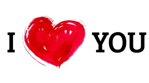 I love You vector background. Valentines Day Illustration Illustrazione stock