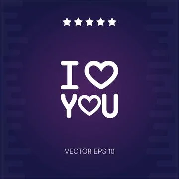 I love you vector icon Stock Illustration