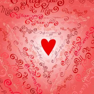 I love you words background. Stock Illustration