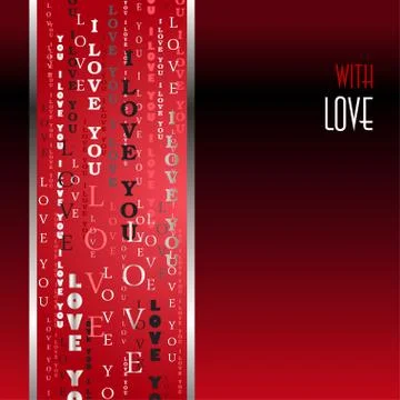I love you words red background. Stock Illustration