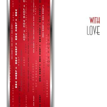 I love you words red background. Stock Illustration