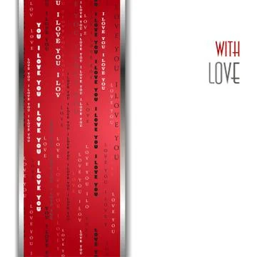 I love you words red background. Stockillustratie