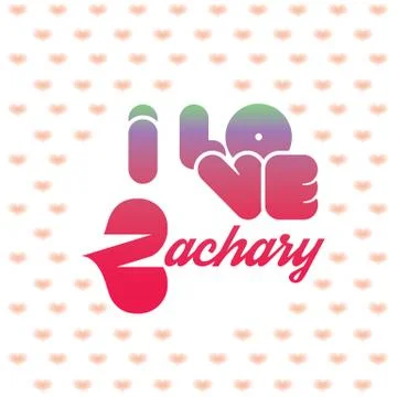 I love Zachary 스톡 일러스트