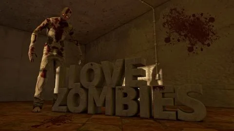 I love zombies Stock Illustration