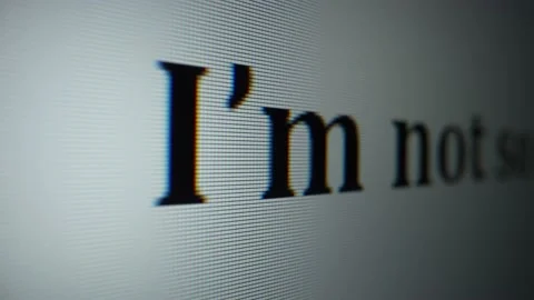 I m not so sure about that. Close-up text on monitor Vídeo Stock 231652580