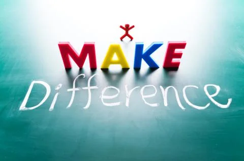 I make difference concept Fotos Stock