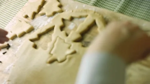 I make the shape of a fir tree out of dough. The BEST homemade Gingerbread Stock Footage 165366564