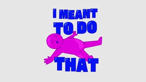 I meant to do that gaming reaction 2D animation Stock-Footage 338006041