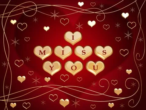 I miss you Stock Illustration