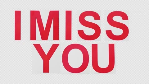  I Miss You Stop Motion Titles On Alpha Pack Of 2 Vidéo 287990777