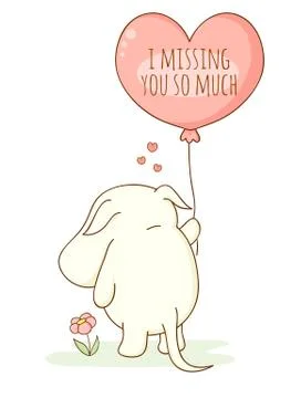 I missing you so much Stock Illustration