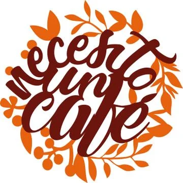 I need a coffee coaster in spanish. Vinyl cutting. Stock Illustration