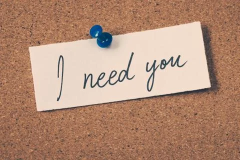I need you Stock Photos