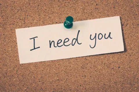 I need you Stock Photos