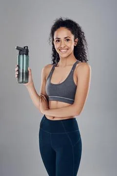 I never start exercising without my bottle of water Foto stock