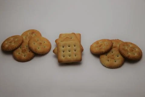 I open a packets of biscuits Stock Photos