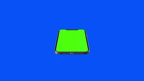 I-phone 12 pro max green and blue screen chroma key (iphone 13 pro max) Stock Footage 146341020