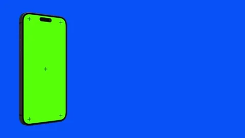 I-phone 14 pro max green and blue screen chroma key Stock Footage 213007615