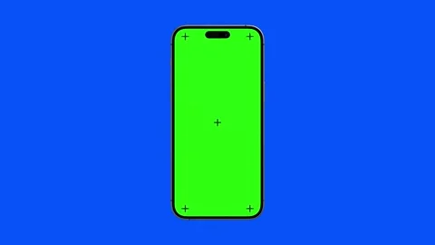 I-phone 14 pro max green and blue screen chroma key Stock Footage 213007646