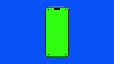 i-phone 14 pro max green and blue screen... | Stock Video | Pond5