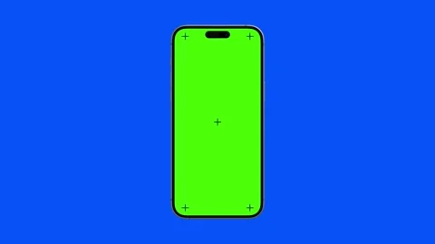 I-phone 14 pro max green and blue screen chroma key Stock Footage 213007929