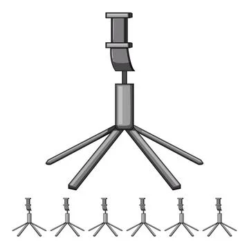 I phone tripod cartoon vector graphic Stock Illustration